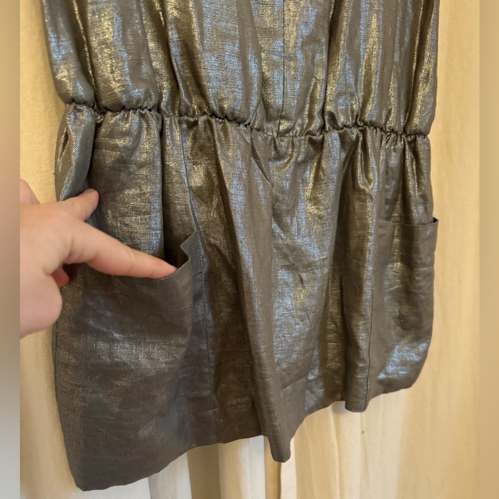 Cynthia Steffe Metallic Gray Dress - Picture 4 of 10